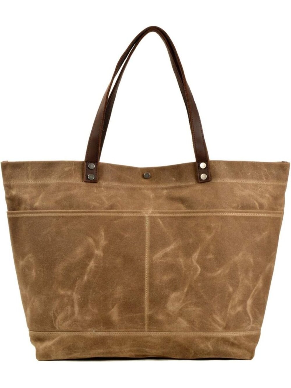 Extra Large Waxed Canvas Travel Tote Bag - Stylish Carryall Shoulder Bag for